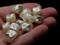 20 16mm Diamond Twist Vintage Cultura Pearls White Plastic Beads